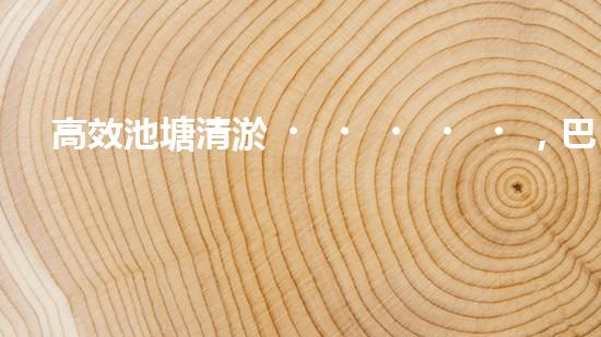 高效池塘清淤，巴洛仕設(shè)備助您一臂之力